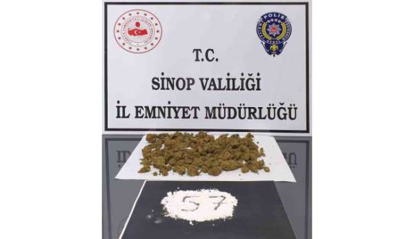 Sinop'ta skunk, kokain ve metamfetamin ele geçirildi
