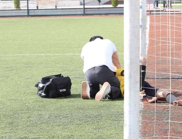 Futbol sahasında korkutan dakikalar