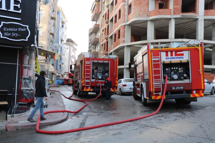 Samsun'da yangın paniği