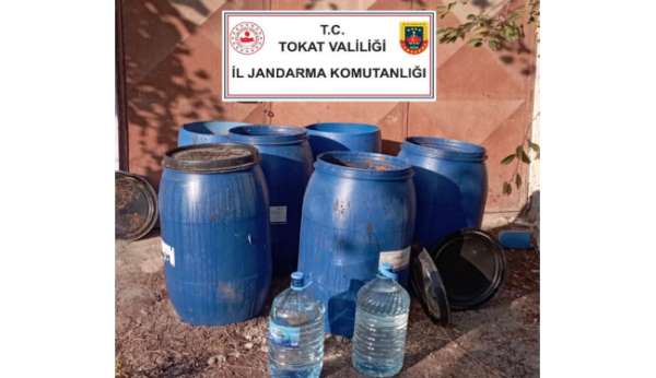 Tokat'ta bin 338 litre kaçak içki ele geçirildi