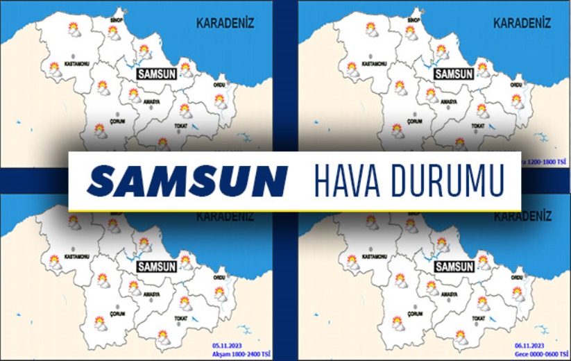 Samsun'da bugün hava durumu - 5 Kasım Pazar Samsun hava durumu