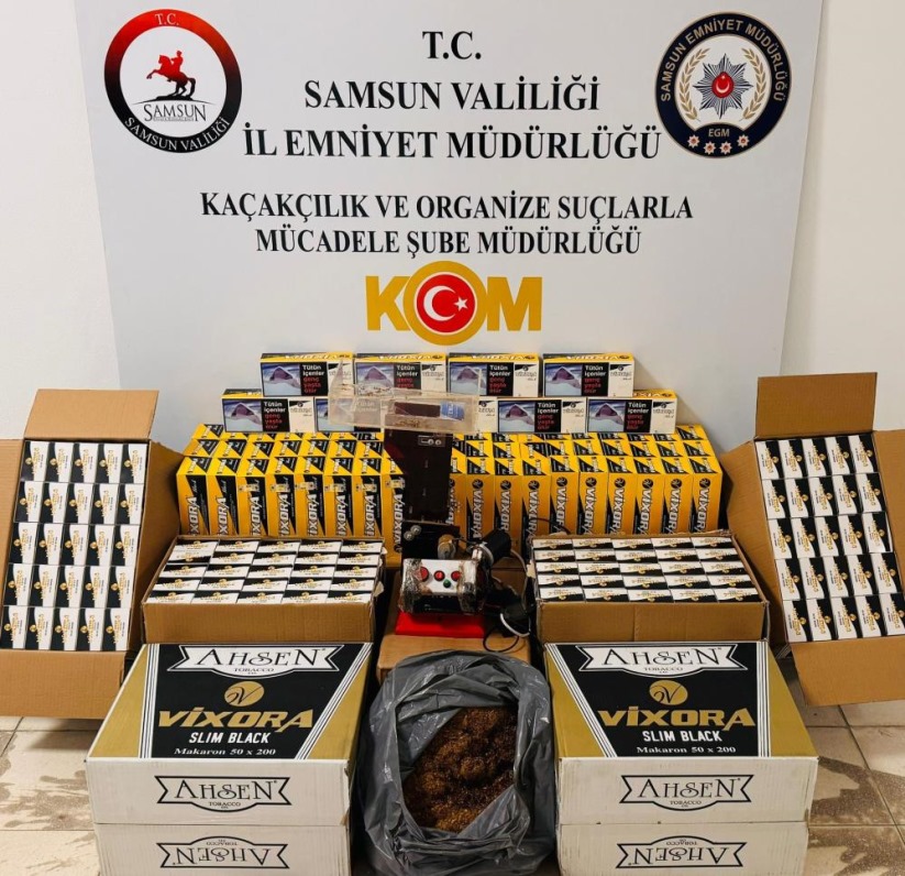 Samsun'da kaçak tütün mamulleri operasyonu