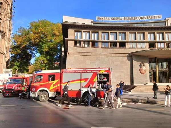Ankara'da üniversitede duman sızıntısından etkilenen 6 kişi hastaneye kaldırıldı