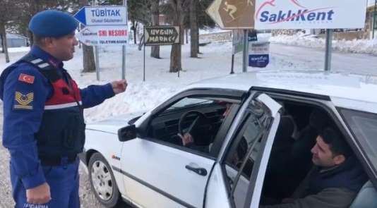 Sarıkamış Şehitlerini Anma Yürüyüşü öncesi Saklıkent yol denetimi