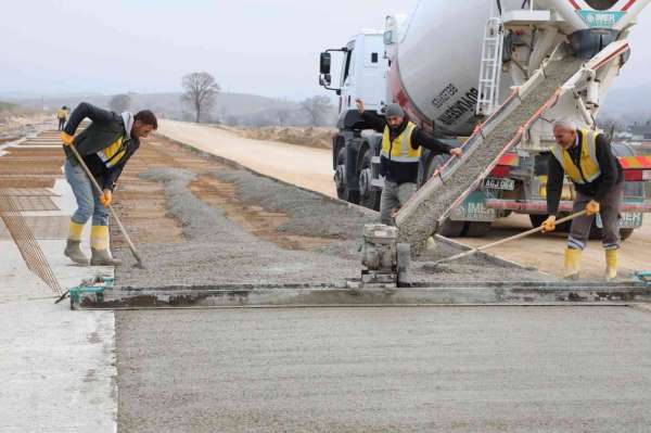Havza OSB'ye 1,8 kilometrelik beton yol