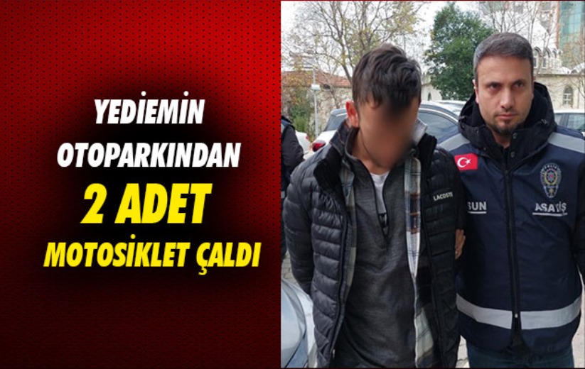Samsun'da yediemin otoparkından 2 adet motosiklet çaldı