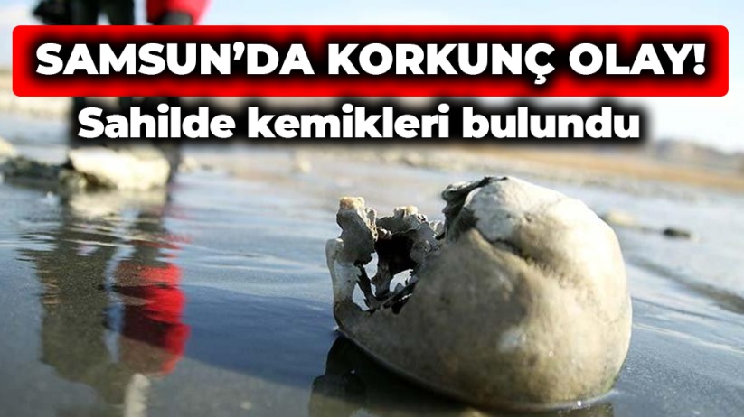 Samsun'da korkunç olay! Sahilde kemikleri bulundu.