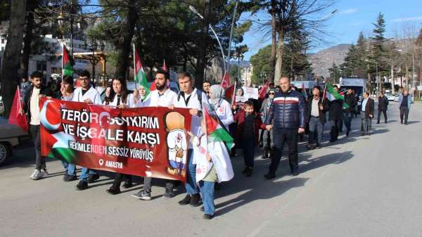 Amasya'da hekimler ve sağlık çalışanlarından İsrail vahşetine tepki