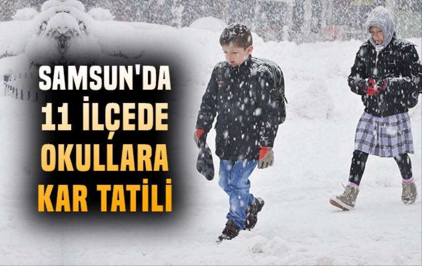 Samsun'da 11 ilçede okullara kar tatili