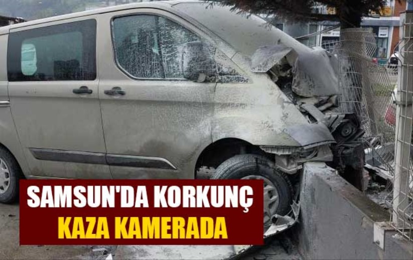 Samsun'da korkunç kaza kamerada