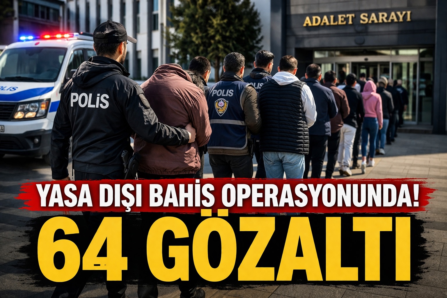 Tokat merkezli 12 ilde yasa dışı bahis operasyonu: 64 gözaltı