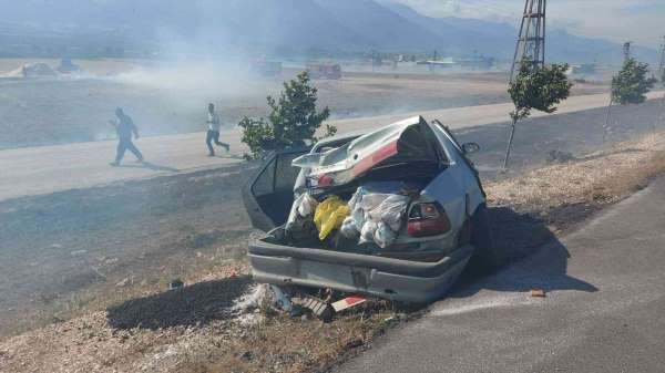 Hatay'da saman yangını zincirlemeye kazaya neden oldu: 10 yaralı - Hatay haber