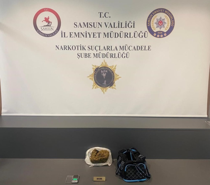 Samsun'da 421 gram skunk ele geçirildi