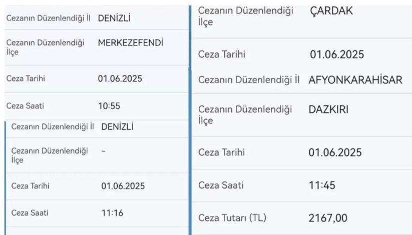 50 dakika içinde aynı yolda 4 tane radar cezası yedi! 8 bin 668 lira ödeyecek
