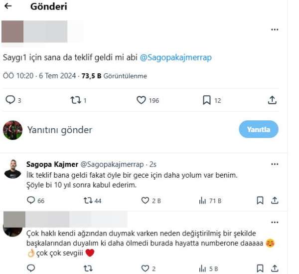 Samsunlu rapçi Sagopa Kajmer: 'Saygı1 için ilk teklif bana geldi, 10 yıl sonra kabul ederim'