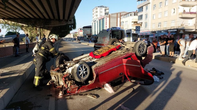Samsun'da düğün konvoyunda kaza: 4 yaralı
