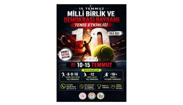 Muğla'da 15 Temmuz'a özel tenis turnuvası düzenlenecek