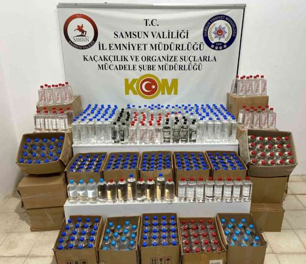 Samsun'da 774 litre etil alkol ele geçirildi