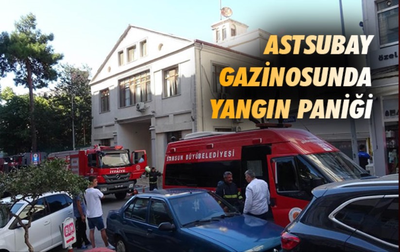Astsubay gazinosunda yangın paniği