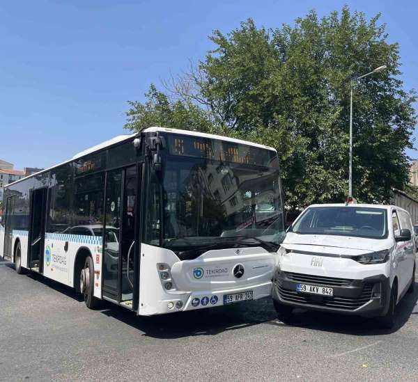 Çorlu'da otobüs kazası: 1 yaralı