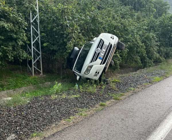 Ordu'da SUV araç devrildi, sürücü yara almadan kurtuldu