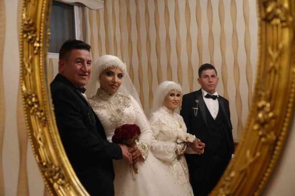 Fas'tan Bayburt'a uzanan aşk hikayesi: İki kardeş çifte düğünle dünyaevine girdi