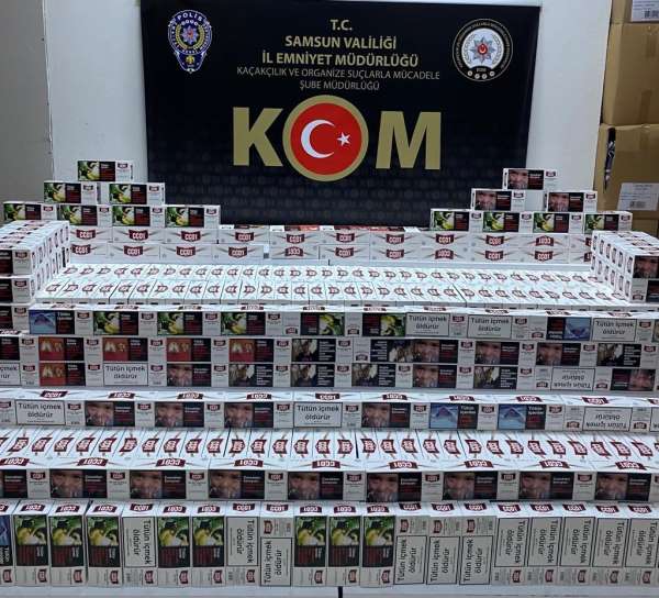 Samsun'da 140 bin 800 adet kaçak makaron ele geçti