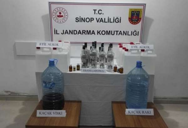 Sinop'ta kaçak alkol operasyonu
