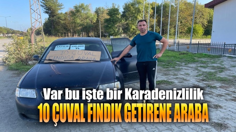10 çuval fındık getirene araba