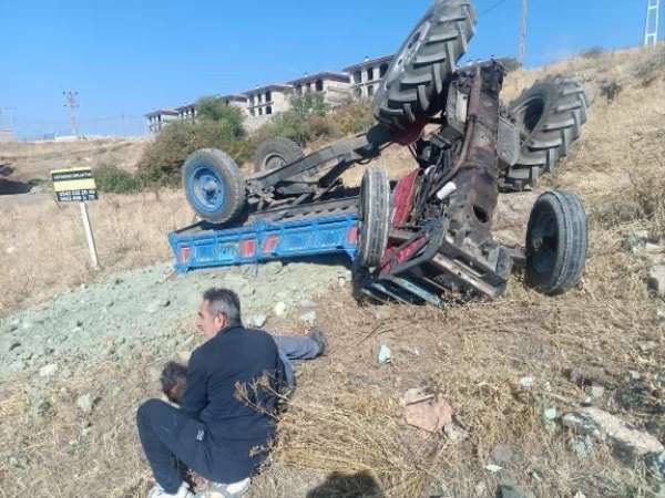 Tokat'ta traktör devrildi: 2 yaralı