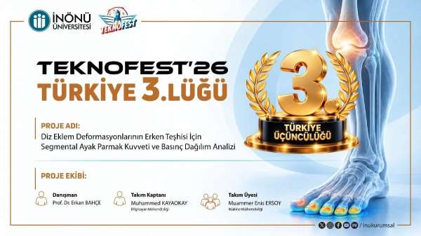 İnönü Üniversitesi Öğrencilerinden TEKNOFEST'26'da Türkiye 3.'lüğü