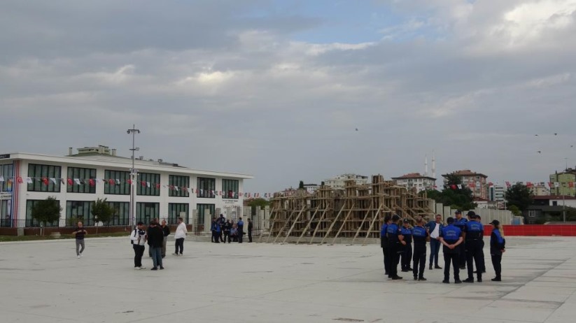 Atakum'da '100. Yıl Anıtı' inşaatı durduruldu