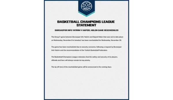 Bursaspor'un İsrail ekibi ile oynayacağı maç ertelendi