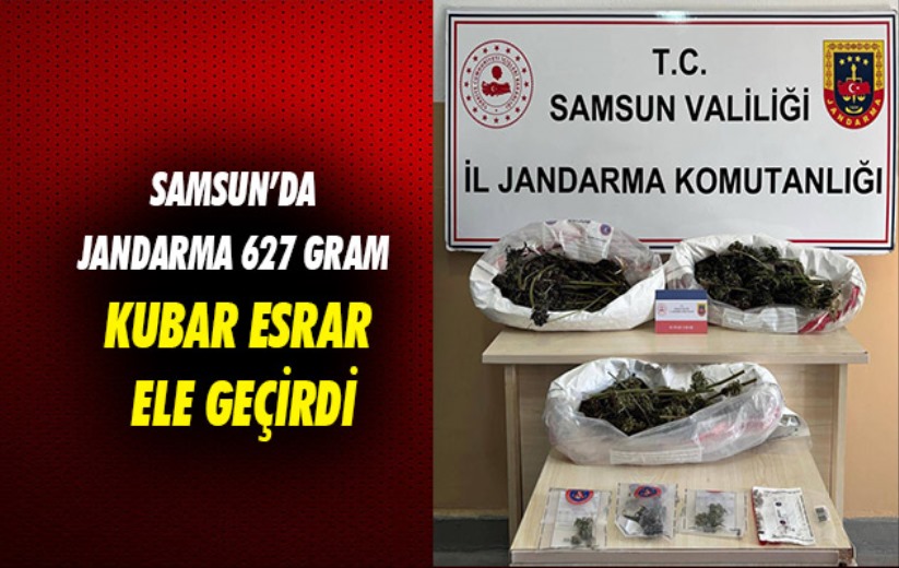 Samsun'da Jandarma 627 gram kubar esrar ele geçirdi