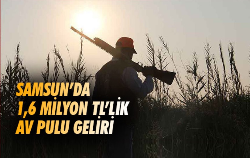 Samsun'da 1,6 milyon TL'lik av pulu geliri