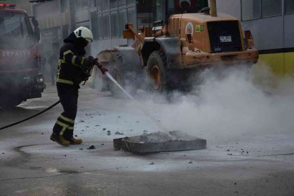 Atakum Belediyesi'nde yangın tatbikatı