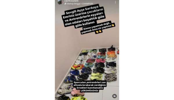 Başkanın talimatıyla sporcu ve antrenörlerin odaları boşaltıldı