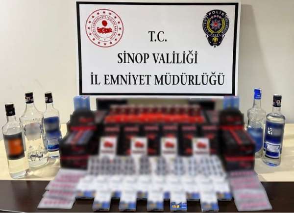 Sinop'ta kaçak içki ve cinsel içerikli ürün operasyonu: 1 gözaltı