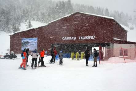 Çambaşı Kayak Merkezi doldu taştı 