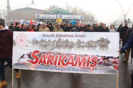 Ağrı'da Sarıkamış şehitleri anma yürüyüşü