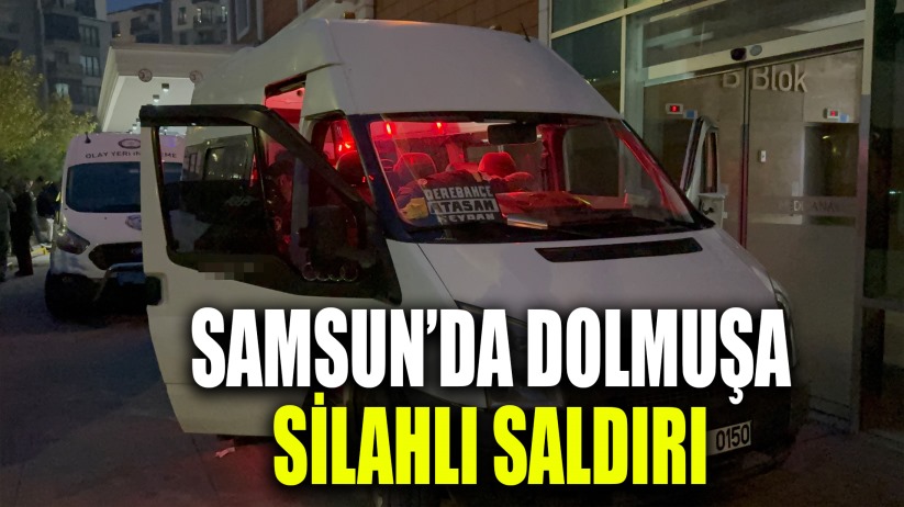 Aracında silahlı saldırıya uğrayan dolmuş şoförü hastanelik oldu