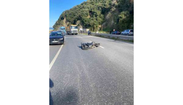 Motosiklet kazasında 16 yaşındaki genç ağır yaralandı