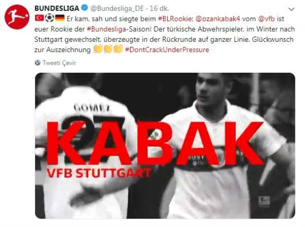 Ozan Kabak, Bundesliga'da 'Yılın Çaylağı' seçildi 