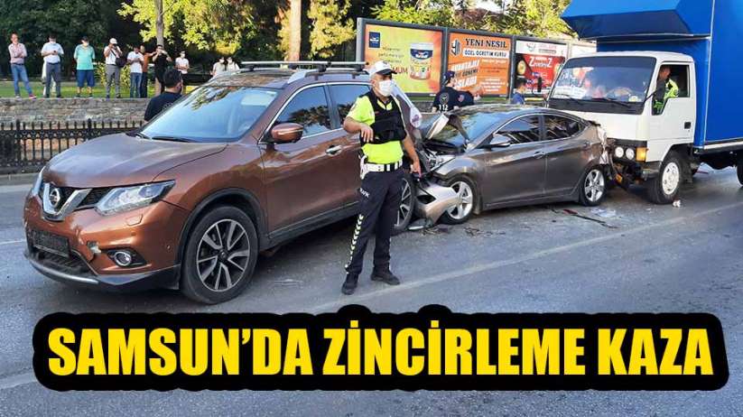 Samsun'da zincirleme trafik kazası 