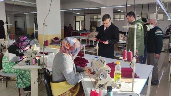 Kaymakam Düzgün'den tekstil ve mermer atölyelerine ziyaret