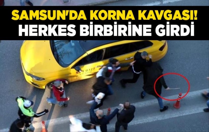 Samsun'da korna kavgası! Herkes birbirine girdi