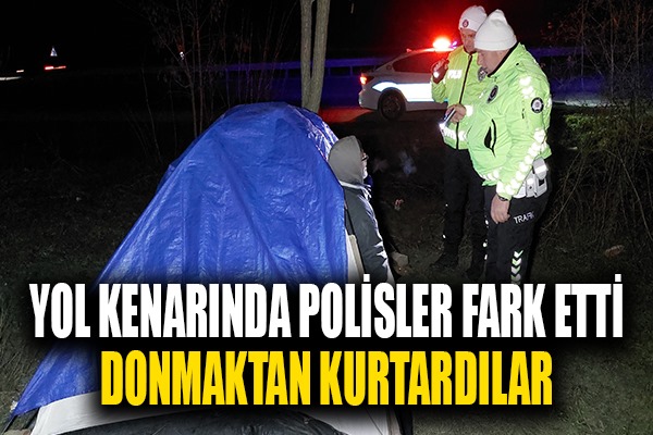 Samsun'da polisler donmaktan kurtardı