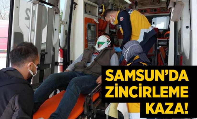 Samsun'da 3 aracın karıştığı zincirleme kaza - Samsun haber
