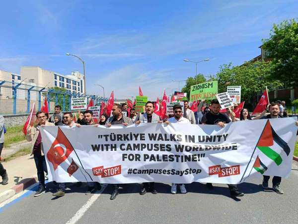 Edirne'de üniversite öğrencilerinden Filistin'e destek gösterisi