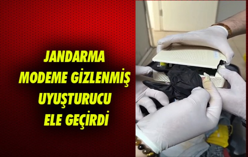 Samsun'da Jandarma modeme gizlenmiş uyuşturucu ele geçirdi